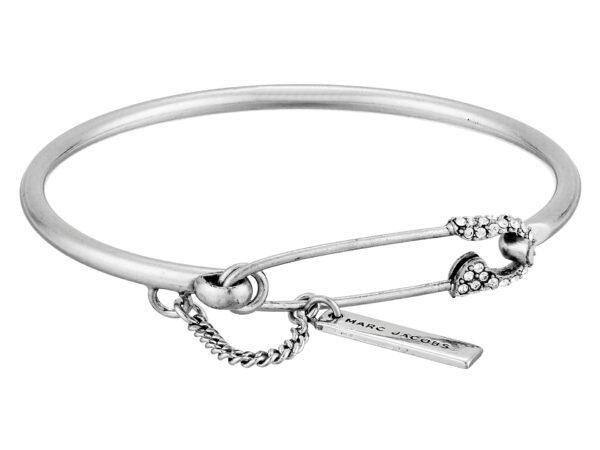 marc jacobs crystalantique silver charms safety pin pave hinge cuff bracelet silver product 0 693778171 normal