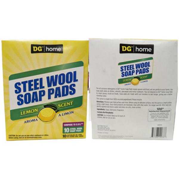 Steel Wool Soap Pads Lemon Scent 10 Steel Wool Pads 4,395 PC LOT