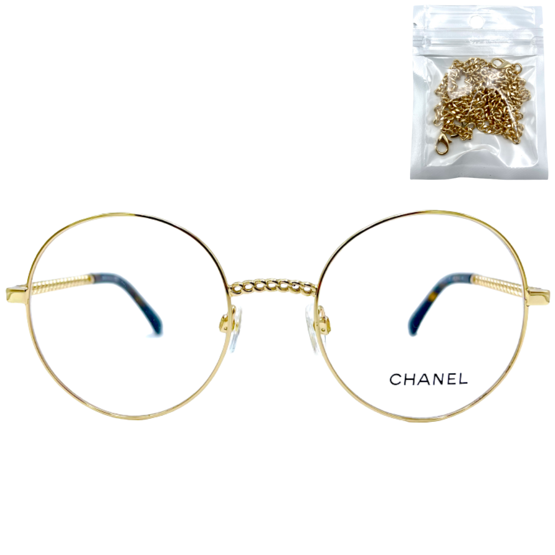Chanel Eyeglasses - Gold with Chain - 20 PC LOT - Topper Liquidators